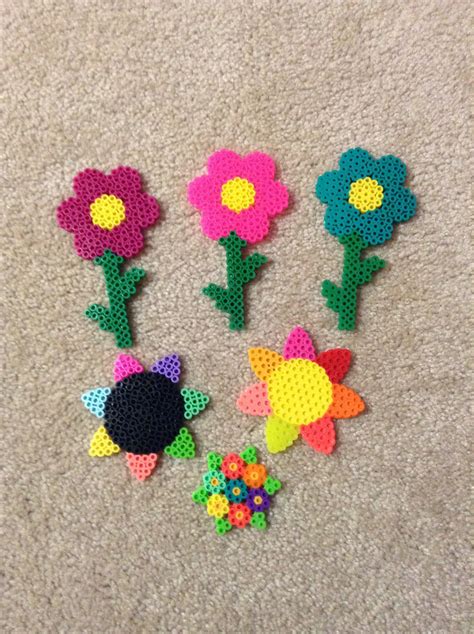Easy Flower Perler Bead Patterns Designs Melt Beads Patterns, Beading ...