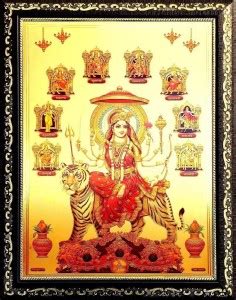 ADA Handicraft Goddess Maa Durga Photo for Pooja | Hindu Bhagwan Devi ...