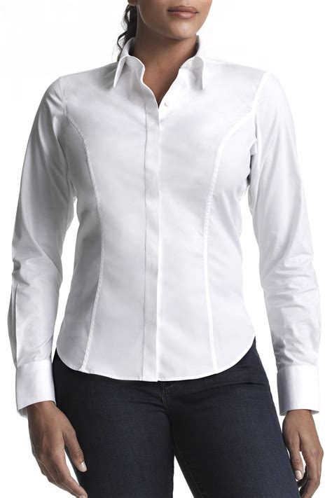 White Dress Shirts Womens - Long Sleeve Shirts