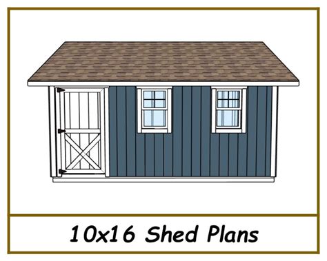 Shed Plans 10x16 Storage Shed Plans PDF Download - Etsy
