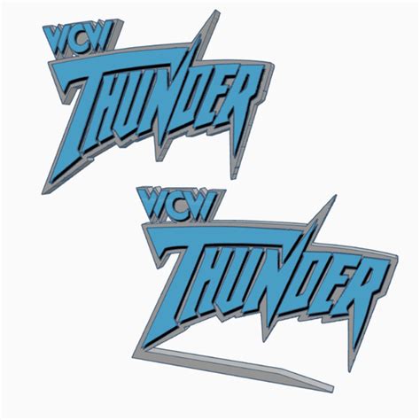 🌩️ 2x WCW THUNDER Logo Display by MANIACMANCAVE3D・ STL File for 3D ...
