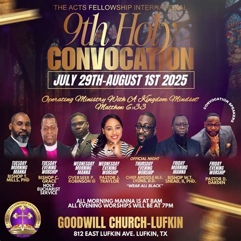 The A.C.T.S. Fellowship International 9th Annual Holy Convocation , In ...