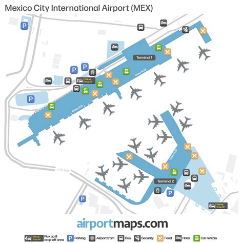 Map of Mexico City International Airport (MEX) - Terminals Map ...