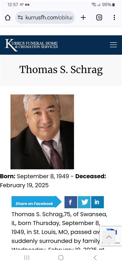Thomas S. Schrag - Kurrus Funeral Home in Belleville, Illinois