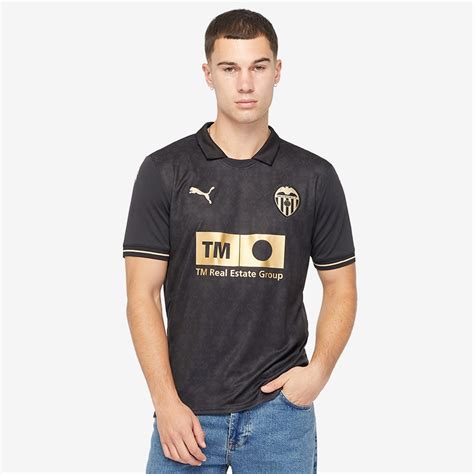 Puma Valencia CF 24/25 Away Shirt - Puma Black/Puma Gold - Mens Replica ...