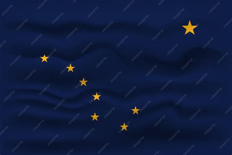 Premium Vector | Waving flag of the alaska state vector illustration