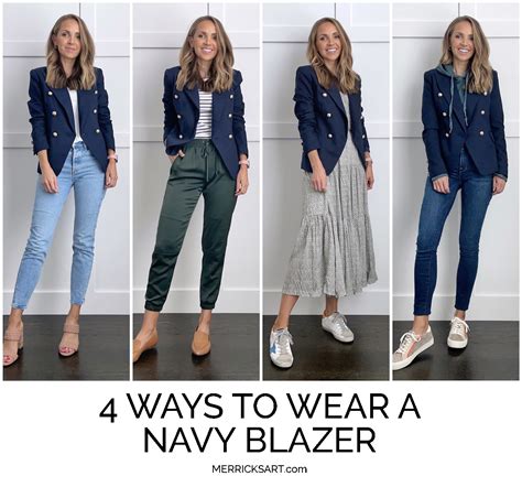4 Navy Blazer Outfit Ideas for Fall - Merrick's Art