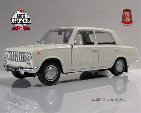 Коллекционная модель автомобиля ВАЗ-2101 Жигули, белый/ масштаб 1:43 ...