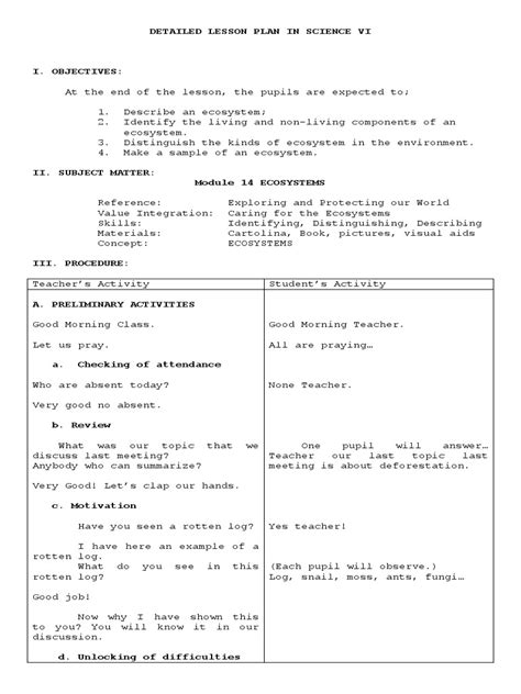 Ecosystem Lesson Plan 的图像结果