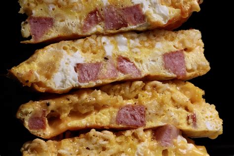 Cheesy Spam and Ramen Noodle Frittata Recipe