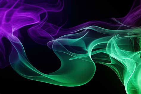Modern background with smoke effect, mixing colors, purple and green ...