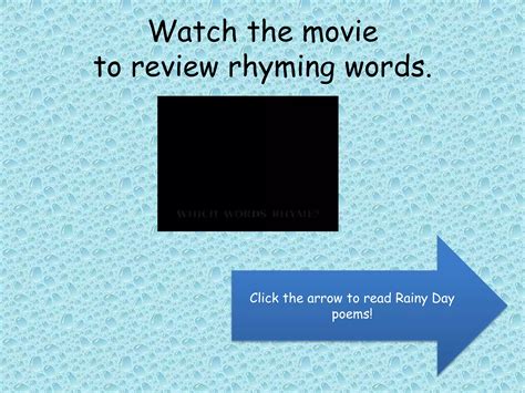Rainy Day Rhyming Words | PPTX