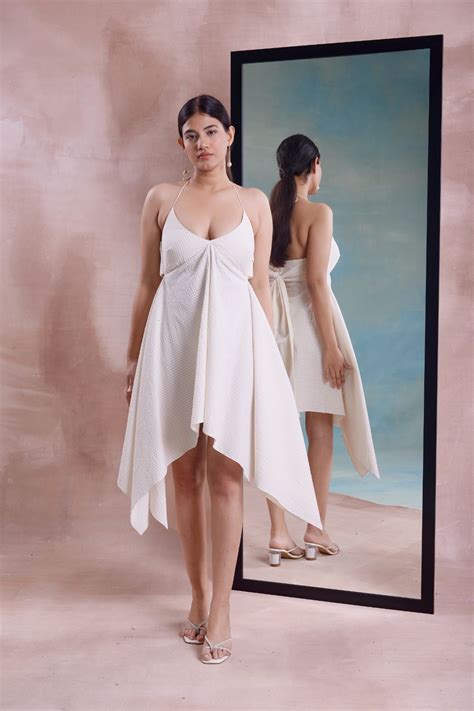 White Cotton High Low Dress – shwetangadesign