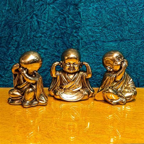 Buy Brass Baby wise Buddha monks - Budhshiv.com