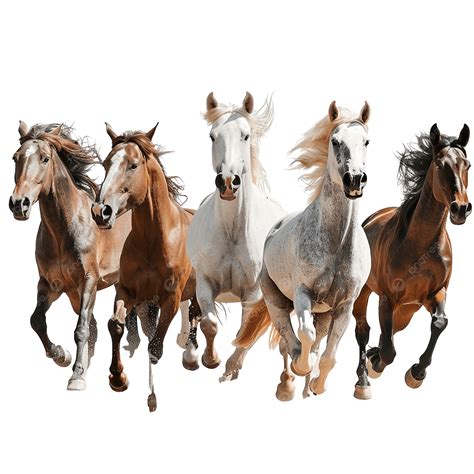 Group Of Seven Horses Running, Horse, Seven, Running PNG Transparent ...