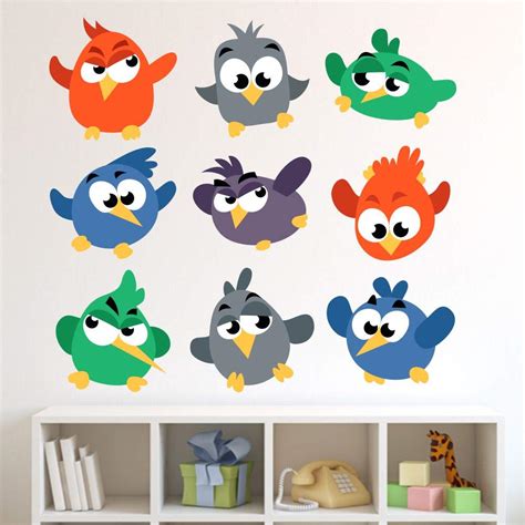 Wallstick Angry Birds wallsticker (Vinyl 65 cm x 60 cm) : Amazon.in ...