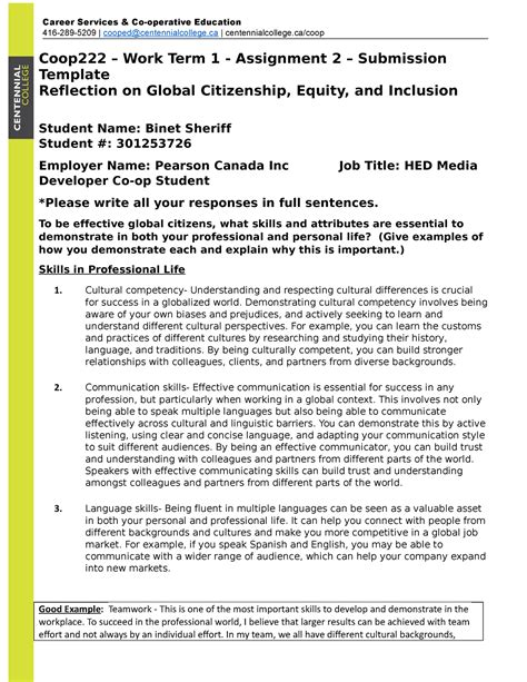 Image result for Reflection Assignment Examples