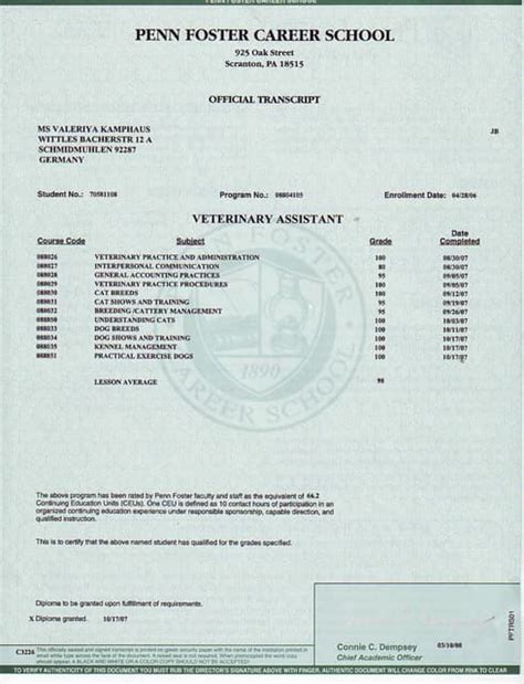 Penn Foster Transcript 1 of 2.PDF