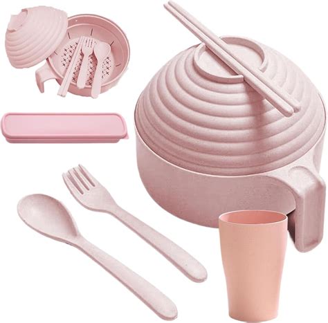 Amazon.com: 6 Piece Microwave Ramen Bowl Set,Microwave Ramen Cooker ...