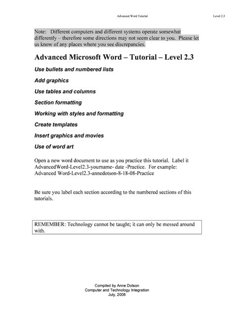 Image result for Advanced Word Tutorial