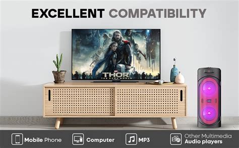 Krisons 4" RedStar Double Woofer 40W Multi-Media Bluetooth Party ...