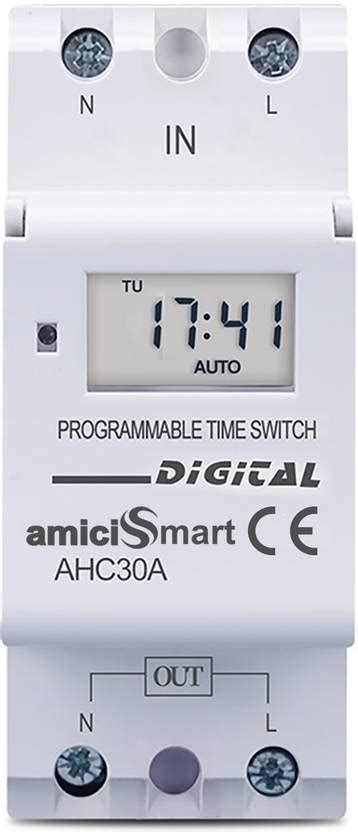 amiciSmart Digital Relay in-Built 7 Days Schedule, DIN Rail Mounted ...