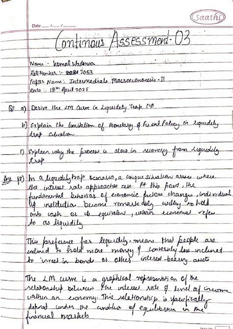 Intermediate Macroeconomics (CA3) - LM Curve in Liquidity Trap Analysis ...