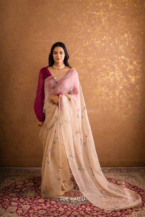 Dreams Of Heaven Organza Silk Saree – The Haelli