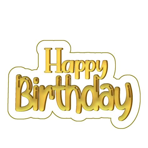 Happy birthday para topper dourado | Letras de happy birthday, Letra de ...