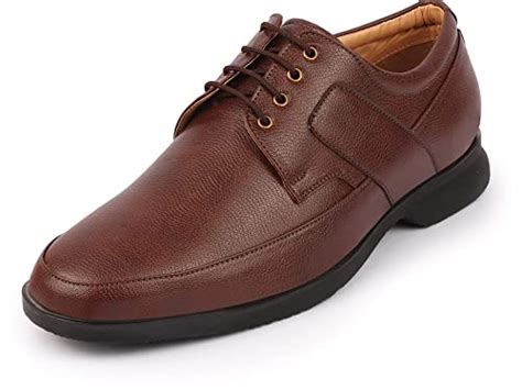 Buy FAUSTO FST KI-8873 BROWN-40 Men's Brown Formal Side Strip Design ...