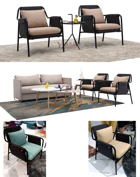 现代简约家具 不锈钢家用会客接待行政沙发椅 靠背扶手单人休闲椅餐椅