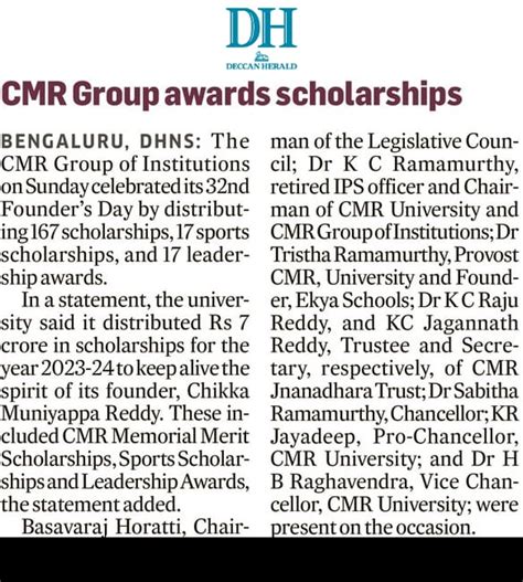 In The News - CMR University