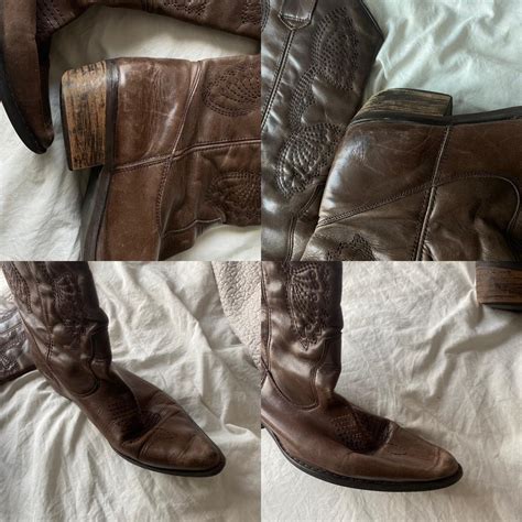 Steve Madden Brown Butterfly Cowboy Boots... - Depop