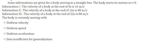 The velocity of a body moving with a uniform acceleration of 2m/s^2 is ...