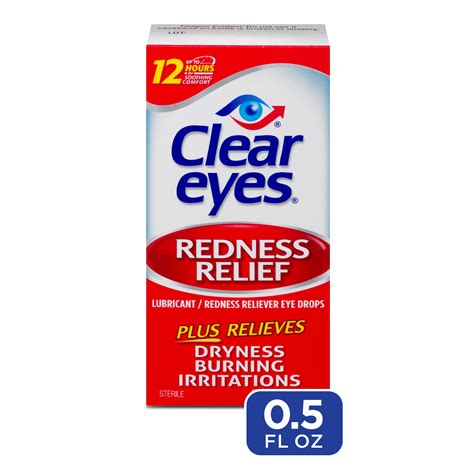 Clear Eyes Redness Relief Eye Drops, Soothes & Moisturizes, 0.5 fl. Oz ...