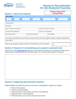 Fillable Online Request to Reconsider Assessment Job Application ...