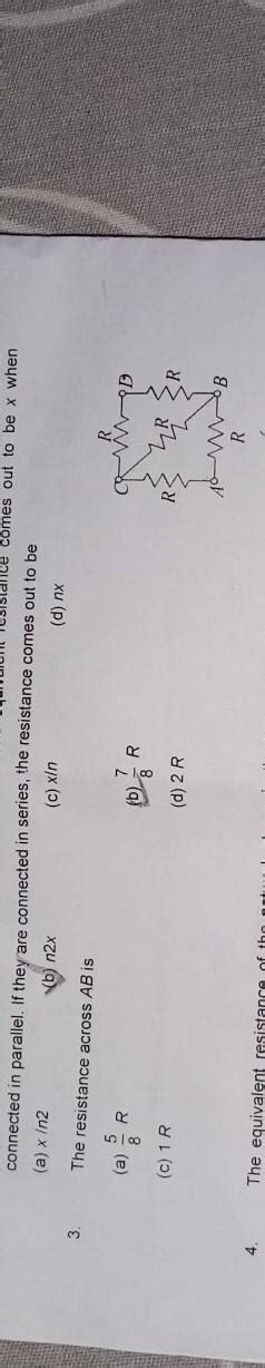 The resistance across AB is - Brainly.in