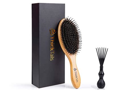 Buy ThickTails Boar Bristle Hair Brush - Oval With Nylon Pins. Premium ...