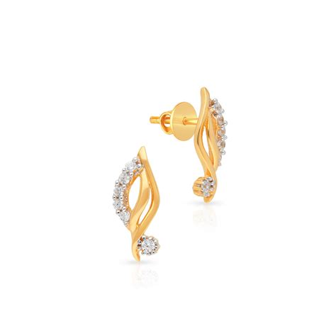 Malabar Gold & Diamonds 18kt Gold Earrings for Women for Birthday ...