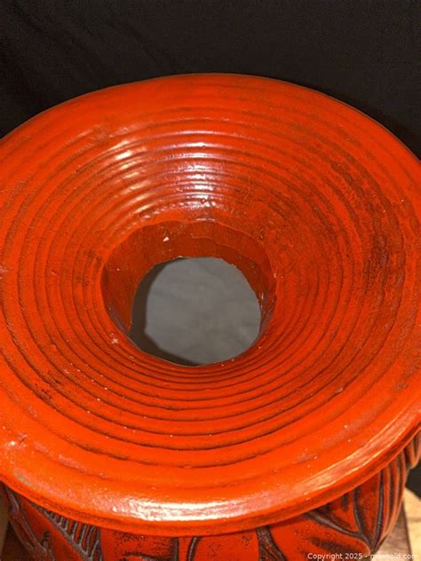 Handmade vintage terra-cotta floor vase | Maxsold