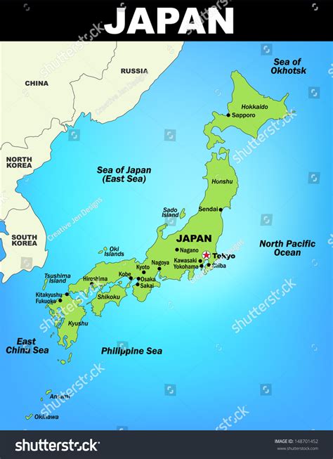 Large Map of Japan 的图像结果