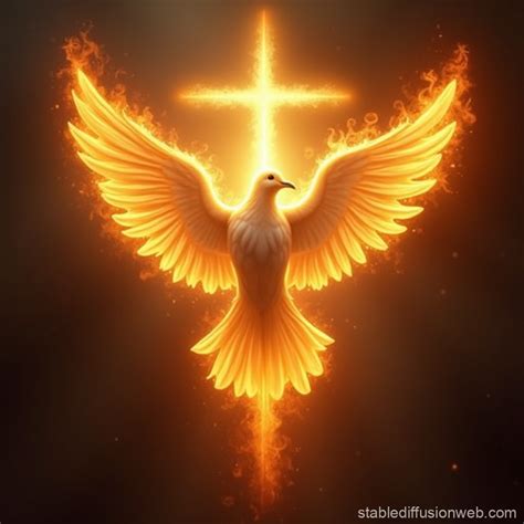 Holy Spirit Dove with Fire Winged | Stable Diffusion Online
