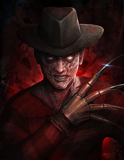 ArtStation - Freddy Krueger Halloween painting