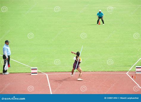 Javelin Throw. editorial stock image. Image of power - 33801494