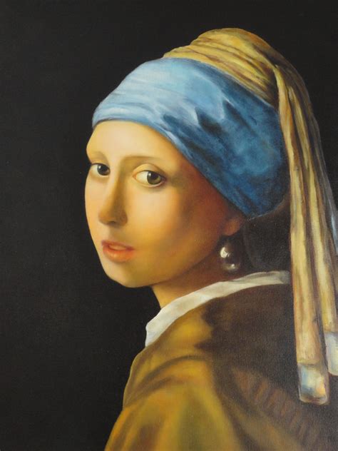 "A Rapariga do Brinco de Pérola" - Pintura a óleo sobre tela ...