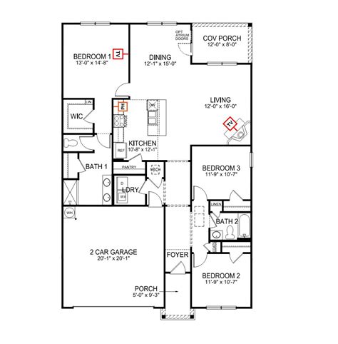 Floor Plan in Cline Village | Conover, | D.R. Horton
