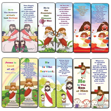 Neweights Jesus Throughout The Bible Bookmarks Series 6 12 Pack ...