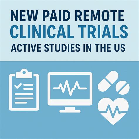 5 New Paid Remote Clinical Trials: Active Studies in the US