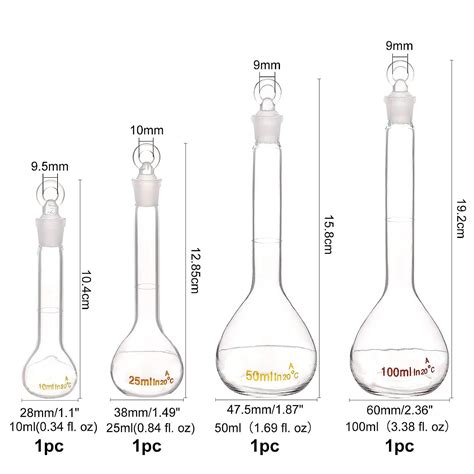 Laboratory Borosilicate Glass Measuring Flasks 100ml Volumetric Flask ...