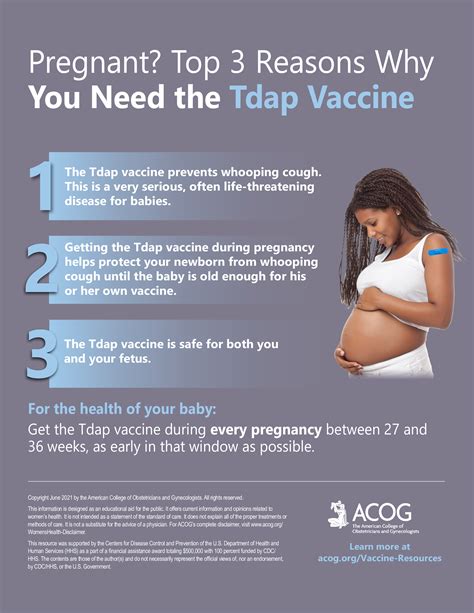 Factsheet: Top 3 Reasons Why You Need the Tdap Vaccine During Pregnancy ...
